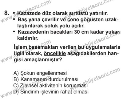 10 Ekim 2015 Tarihli Sürücü Adayları Sınavı K Kitapçığı 8. Soru
