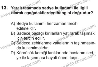 10 Ekim 2015 Tarihli Sürücü Adayları Sınavı K Kitapçığı 13. Soru