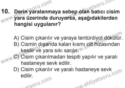 10 Ekim 2015 Tarihli Sürücü Adayları Sınavı L Kitapçığı 10. Soru
