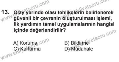 10 Ekim 2015 Tarihli Sürücü Adayları Sınavı L Kitapçığı 13. Soru