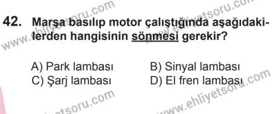10 Ekim 2015 Tarihli Sürücü Adayları Sınavı L Kitapçığı 42. Soru