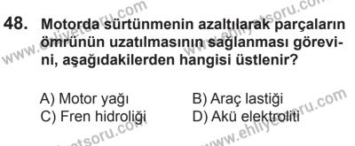 10 Ekim 2015 Tarihli Sürücü Adayları Sınavı L Kitapçığı 48. Soru