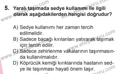 10 Ekim 2015 Tarihli Sürücü Adayları Sınavı M Kitapçığı 5. Soru