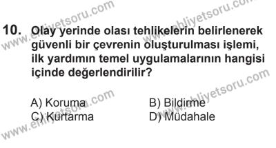 10 Ekim 2015 Tarihli Sürücü Adayları Sınavı M Kitapçığı 10. Soru