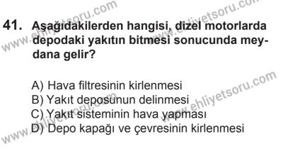 10 Ekim 2015 Tarihli Sürücü Adayları Sınavı M Kitapçığı 41. Soru