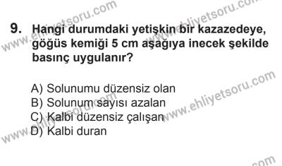 10 Ekim 2015 Tarihli Sürücü Adayları Sınavı N Kitapçığı 9. Soru
