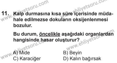 10 Ekim 2015 Tarihli Sürücü Adayları Sınavı N Kitapçığı 11. Soru