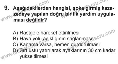 10 Ocak 2015 Tarihli Sürücü Adayları Sınavı K Kitapçığı 9. Soru