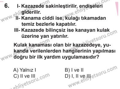 10 Ocak 2015 Tarihli Sürücü Adayları Sınavı L Kitapçığı 6. Soru
