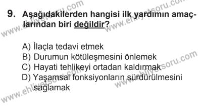 10 Ocak 2015 Tarihli Sürücü Adayları Sınavı L Kitapçığı 9. Soru