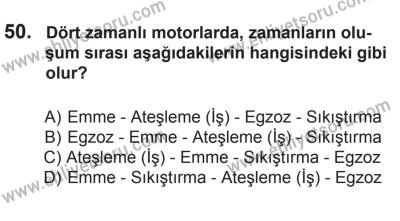 10 Ocak 2015 Tarihli Sürücü Adayları Sınavı L Kitapçığı 50. Soru