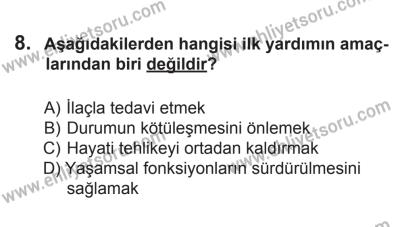 10 Ocak 2015 Tarihli Sürücü Adayları Sınavı M Kitapçığı 8. Soru