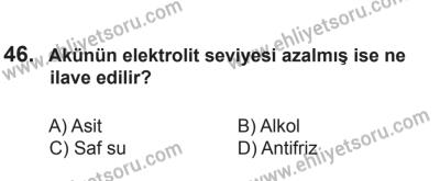 10 Ocak 2015 Tarihli Sürücü Adayları Sınavı M Kitapçığı 46. Soru