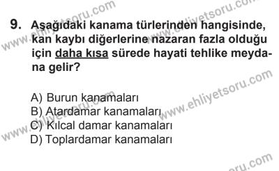 10 Ocak 2015 Tarihli Sürücü Adayları Sınavı N Kitapçığı 9. Soru