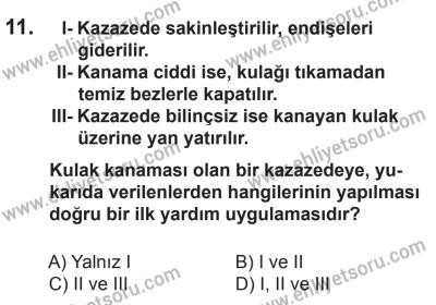 10 Ocak 2015 Tarihli Sürücü Adayları Sınavı N Kitapçığı 11. Soru