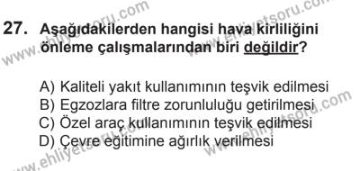 10 Ocak 2015 Tarihli Sürücü Adayları Sınavı N Kitapçığı 27. Soru