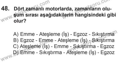 10 Ocak 2015 Tarihli Sürücü Adayları Sınavı N Kitapçığı 48. Soru
