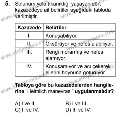 10 Şubat 2018 Tarihli Sürücü Adayları Sınavı K Kitapçığı 5. Soru