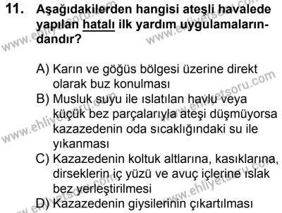10 Şubat 2018 Tarihli Sürücü Adayları Sınavı K Kitapçığı 11. Soru
