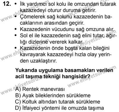 10 Şubat 2018 Tarihli Sürücü Adayları Sınavı K Kitapçığı 12. Soru