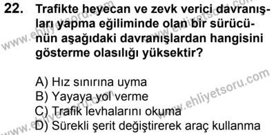 10 Şubat 2018 Tarihli Sürücü Adayları Sınavı L Kitapçığı 22. Soru