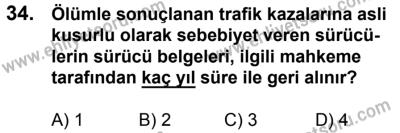 10 Şubat 2018 Tarihli Sürücü Adayları Sınavı L Kitapçığı 34. Soru