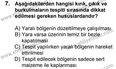 10 Şubat 2018 Tarihli Sürücü Adayları Sınavı M Kitapçığı 7. Soru