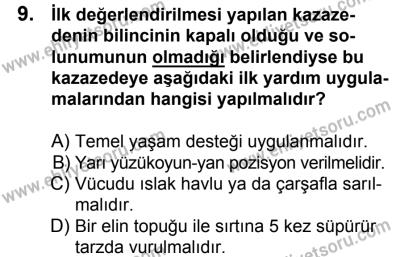 10 Şubat 2018 Tarihli Sürücü Adayları Sınavı M Kitapçığı 9. Soru