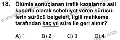 10 Şubat 2018 Tarihli Sürücü Adayları Sınavı M Kitapçığı 18. Soru