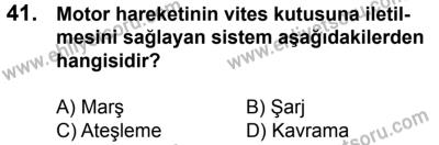 10 Şubat 2018 Tarihli Sürücü Adayları Sınavı N Kitapçığı 41. Soru