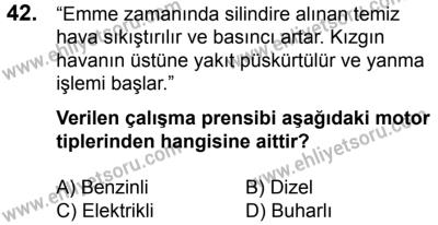 10 Şubat 2018 Tarihli Sürücü Adayları Sınavı N Kitapçığı 42. Soru