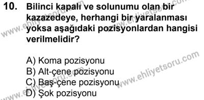 11 Şubat 2017 Tarihli Sürücü Adayları Sınavı K Kitapçığı 2. Oturum 10. Soru