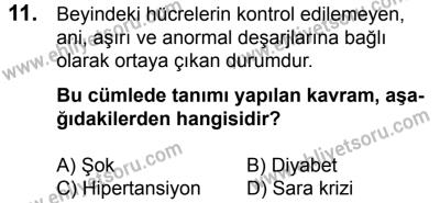11 Şubat 2017 Tarihli Sürücü Adayları Sınavı K Kitapçığı 2. Oturum 11. Soru