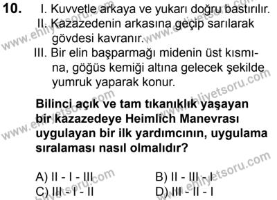 11 Şubat 2017 Tarihli Sürücü Adayları Sınavı L Kitapçığı 1. Oturum 10. Soru
