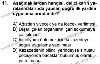 11 Şubat 2017 Tarihli Sürücü Adayları Sınavı L Kitapçığı 1. Oturum 11. Soru
