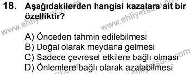 11 Şubat 2017 Tarihli Sürücü Adayları Sınavı L Kitapçığı 1. Oturum 18. Soru