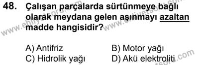 11 Şubat 2017 Tarihli Sürücü Adayları Sınavı L Kitapçığı 1. Oturum 48. Soru