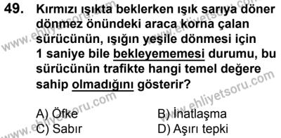 11 Şubat 2017 Tarihli Sürücü Adayları Sınavı L Kitapçığı 2. Oturum 49. Soru