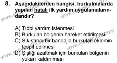11 Şubat 2017 Tarihli Sürücü Adayları Sınavı M Kitapçığı 2. Oturum 8. Soru