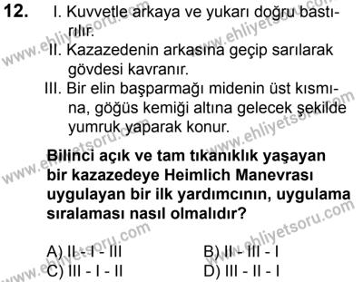 11 Şubat 2017 Tarihli Sürücü Adayları Sınavı M Kitapçığı 2. Oturum 12. Soru