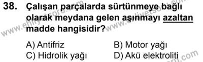 11 Şubat 2017 Tarihli Sürücü Adayları Sınavı M Kitapçığı 2. Oturum 38. Soru