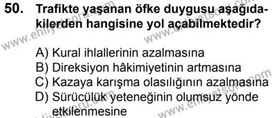 11 Şubat 2017 Tarihli Sürücü Adayları Sınavı M Kitapçığı 2. Oturum 50. Soru