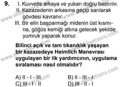11 Şubat 2017 Tarihli Sürücü Adayları Sınavı N Kitapçığı 1. Oturum 9. Soru