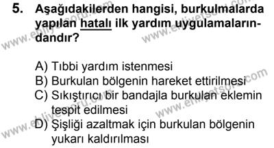 11 Şubat 2017 Tarihli Sürücü Adayları Sınavı N Kitapçığı 2. Oturum 5. Soru