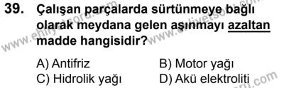 11 Şubat 2017 Tarihli Sürücü Adayları Sınavı N Kitapçığı 2. Oturum 39. Soru