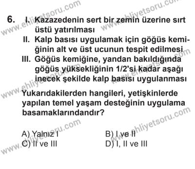 12 Aralık 2015 Tarihli Sürücü Adayları Sınavı K Kitapçığı 6. Soru