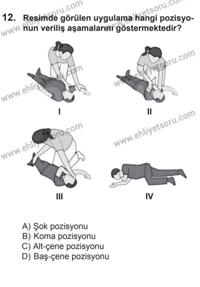 12 Aralık 2015 Tarihli Sürücü Adayları Sınavı K Kitapçığı 12. Soru