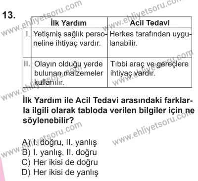 12 Aralık 2015 Tarihli Sürücü Adayları Sınavı L Kitapçığı 13. Soru