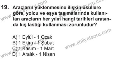 12 Aralık 2015 Tarihli Sürücü Adayları Sınavı L Kitapçığı 19. Soru