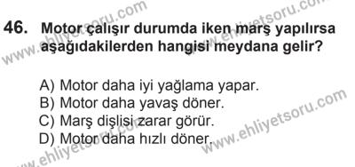 12 Aralık 2015 Tarihli Sürücü Adayları Sınavı L Kitapçığı 46. Soru